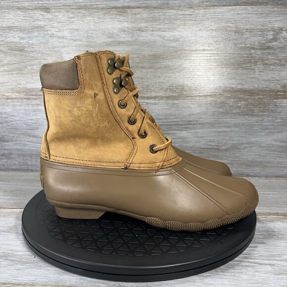 Sperry Women’s Top-Sider Salt Water Waterproof Rubber Leather Duck Boots Size 7 - Picture 3 of 9